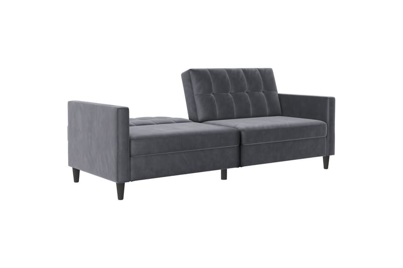 Bäddsoffa Hartford 203x83x82 cm, Antracit, Sammet - 203x83x82 cm, Antracit, Sammet - Möbler - Soffa - Sammetssoffa