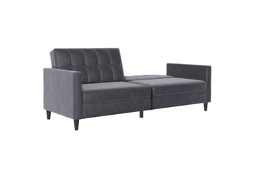 Bäddsoffa Hartford 203x83x82 cm, Antracit, Sammet - 203x83x82 cm, Antracit, Sammet - Möbler - Soffa - Sammetssoffa