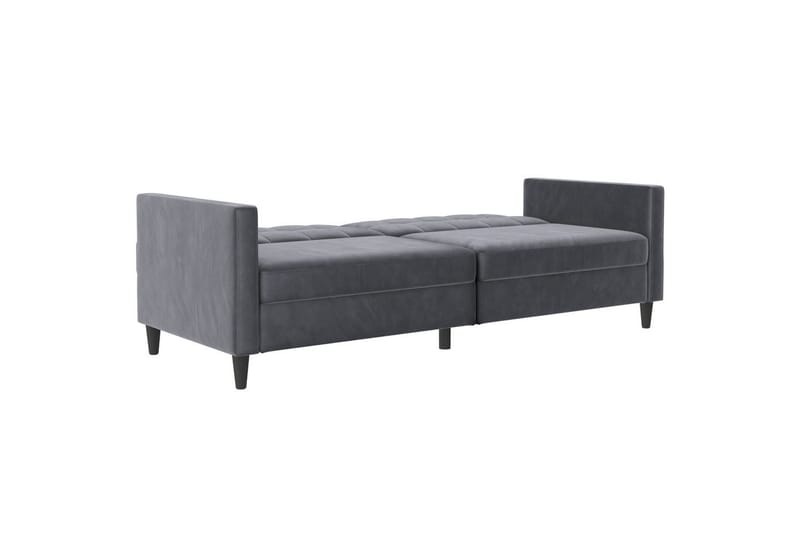 Bäddsoffa Hartford 203x83x82 cm, Antracit, Sammet - 203x83x82 cm, Antracit, Sammet - Möbler - Soffa - Sammetssoffa