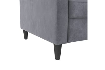 Bäddsoffa Hartford 203x83x82 cm, Antracit, Sammet - 203x83x82 cm, Antracit, Sammet - Möbler - Soffa - Sammetssoffa