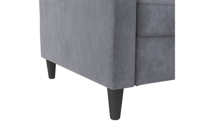 Bäddsoffa Hartford 203x83x82 cm, Antracit, Sammet - 203x83x82 cm, Antracit, Sammet - Möbler - Soffa - Sammetssoffa