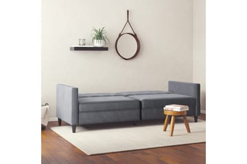Bäddsoffa Hartford 203x83x82 cm, Antracit, Sammet - 203x83x82 cm, Antracit, Sammet - Möbler - Soffa - Sammetssoffa