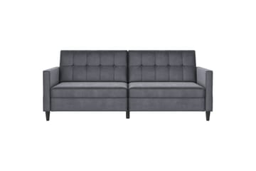 Bäddsoffa Hartford 203x83x82 cm, Antracit, Sammet - 203x83x82 cm, Antracit, Sammet - Möbler - Soffa - Sammetssoffa