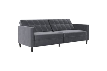 Bäddsoffa Hartford 203x83x82 cm, Antracit, Sammet - 203x83x82 cm, Antracit, Sammet - Möbler - Soffa - Sammetssoffa