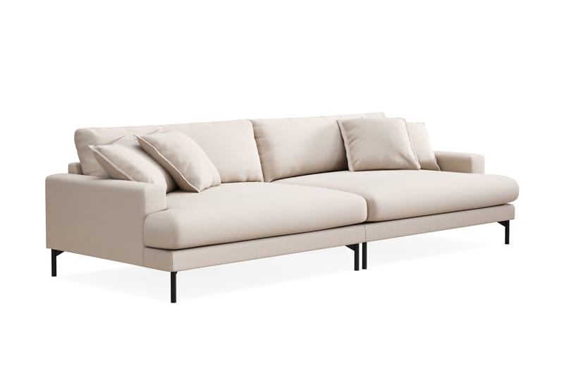 Menard Premium 5-sits Djup Soffa i Bouclé - Ljusbeige - Möbler - Soffa