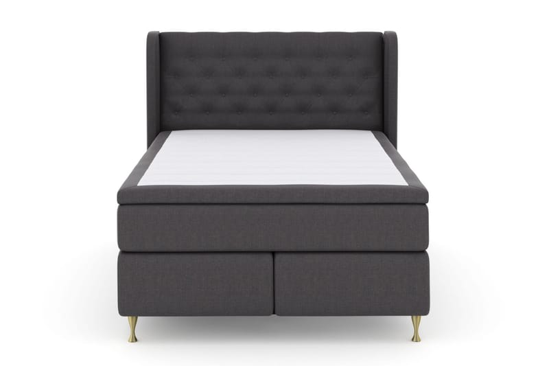 Komplett Sängpaket Choice No 4 140x200 Medium - Mörkgrå|Guld - Kontinentalsäng - Komplett sängpaket