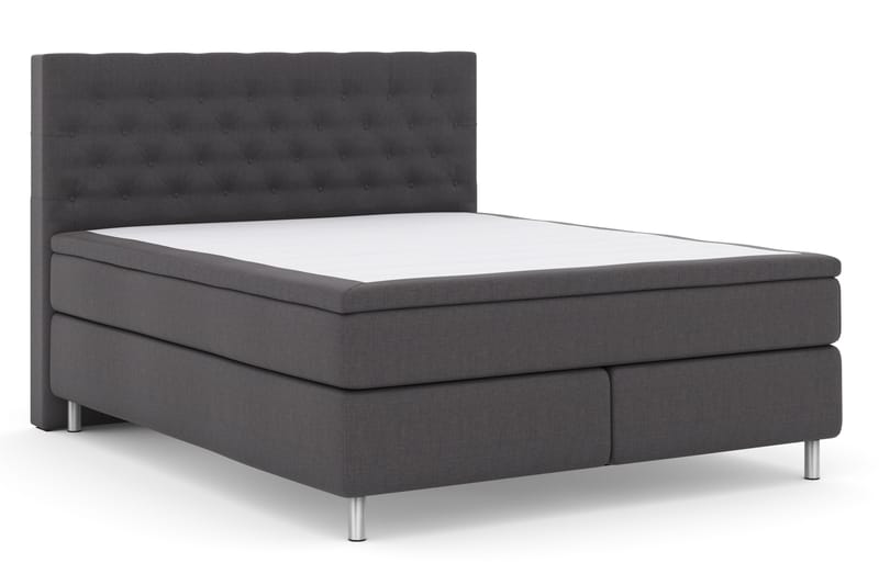 Komplett Sängpaket Choice No 4 180x200 Fast - Mörkgrå|Metall - Kontinentalsäng - Dubbelsäng - Komplett sängpaket