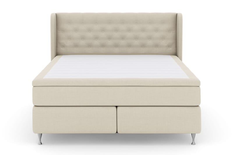 Komplett Sängpaket Choice No 6 180x200 Medium Memory/Pocket - Beige|Silver - Kontinentalsäng - Dubbelsäng - Komplett sängpaket