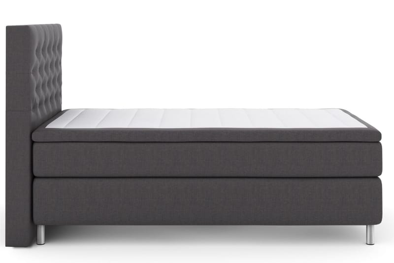 Komplett Sängpaket Choice No 6 120x200 Medium Watergel - Mörkgrå|Metall - Kontinentalsäng - Komplett sängpaket