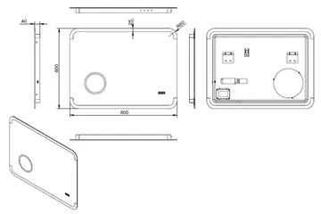Liratorp Spegel 80x60 cm - Silver - Belysning - Badrumslampa & badrumsbelysning - Badrumsspegel med belysning
