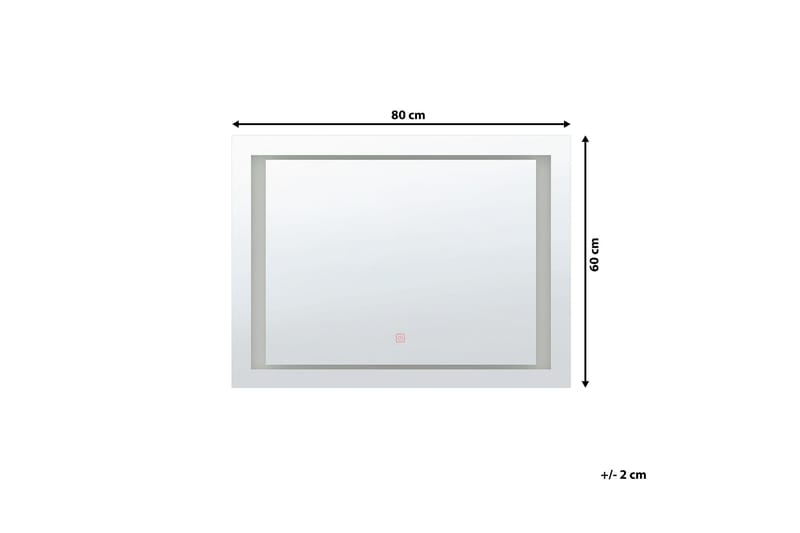 Spegel Avanesian LED 60x80 cm - Silver - Badrumsspegel med belysning - Spegel - Badrumsspegel