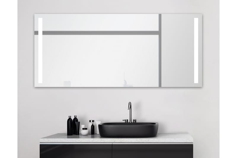 Spegel Delaryd 160x70 cm - Silver - Badrumsspegel med belysning - Spegel - Badrumsspegel