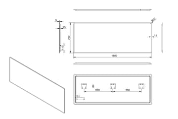 Spegel Häggen 180x70 cm - Silver - Belysning - Badrumslampa & badrumsbelysning - Badrumsspegel med belysning
