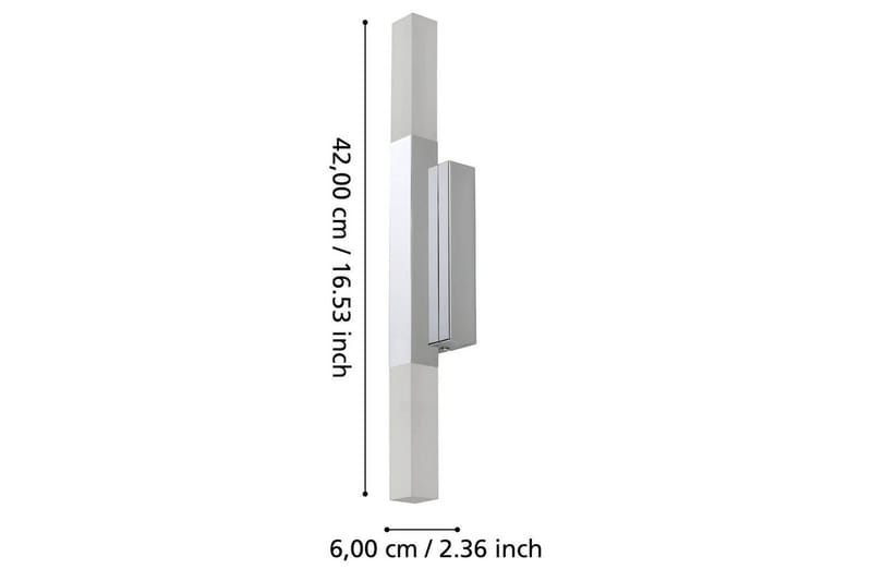 Spegelbelysning Eglo Alcudia Krom Satinerad - Krom - Belysning - Badrumslampa & badrumsbelysning - Badrumslampa vägg