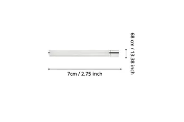 Spegelbelysning Eglo Tragacete 1 med Uttag - Vit/Silver/Krom - Belysning - Badrumslampa & badrumsbelysning - Badrumslampa vägg