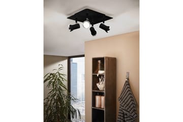 Spotlight Eglo Tamara 1 Kvadrat Svart, Krom Klar - Svart/Krom - Belysning - Badrumslampa & badrumsbelysning - Badrumslampa tak & badsrumsbelysning tak