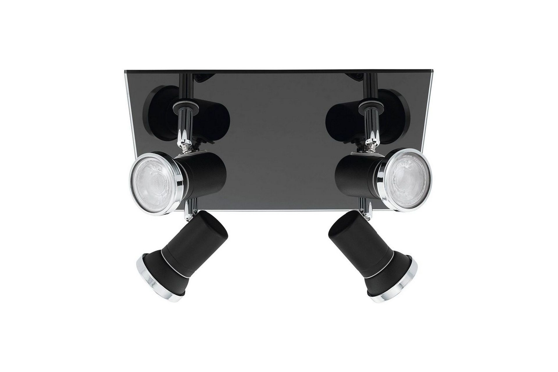 Spotlight Eglo Tamara 1 Kvadrat Svart, Krom Klar - Svart/Krom