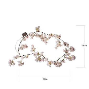 CherryFlower Girland 180 cm - Skir rosa - Belysning - Dekorationsbelysning - Dekorationsbelysning inomhus - Partyslinga