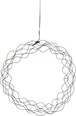 Curly Krans med belysning 30 cm - svart - Belysning - Dekorationsbelysning - Dekorationsbelysning inomhus - Ljuslist