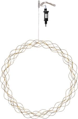Curly Krans med belysning 45 cm - guld - Belysning - Dekorationsbelysning - Dekorationsbelysning inomhus - Ljuslist