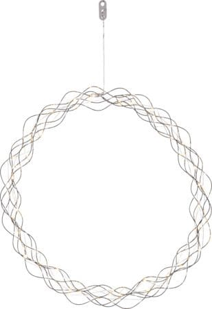 Curly Krans med belysning 45 cm - silver - Belysning - Dekorationsbelysning - Dekorationsbelysning inomhus - Ljuslist