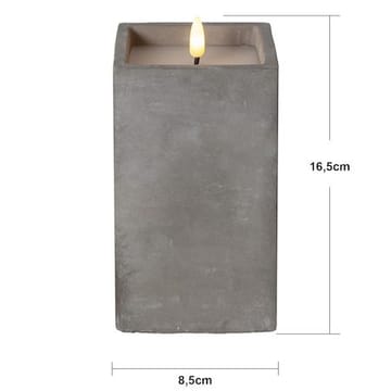 Flamme Cem LED Blockljus 9 cm - grå - Belysning - Dekorationsbelysning - Dekorationsbelysning inomhus - Batteridrivna ljus