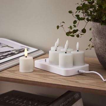 Flamme Charge LED Ljus 6-pack 14 cm - vit - Belysning - Dekorationsbelysning - Dekorationsbelysning inomhus - Batteridrivna ljus