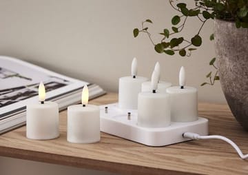 Flamme Charge LED Ljus 6-pack 14 cm - vit - Belysning - Dekorationsbelysning - Dekorationsbelysning inomhus - Batteridrivna ljus