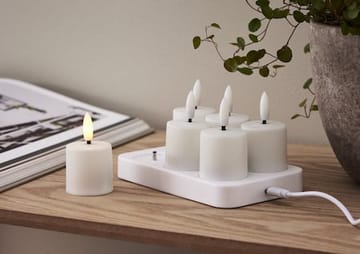 Flamme Charge LED Ljus 6-pack 14 cm - vit - Belysning - Dekorationsbelysning - Dekorationsbelysning inomhus - Batteridrivna ljus