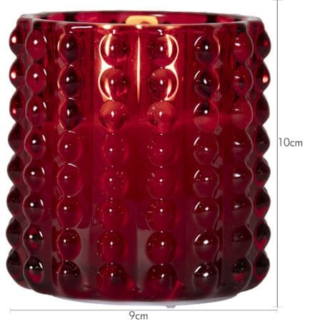 Flamme Dotty LED Ljus 9 cm - röd - Belysning - Dekorationsbelysning - Dekorationsbelysning inomhus - Batteridrivna ljus
