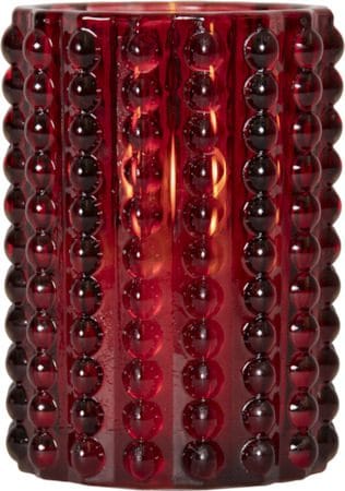 Flamme Dotty LED Ljus 9 cm - röd - Belysning - Dekorationsbelysning - Dekorationsbelysning inomhus - Batteridrivna ljus