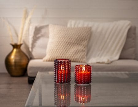 Flamme Dotty LED Ljus 9 cm - r öd - Belysning - Dekorationsbelysning - Dekorationsbelysning inomhus - Batteridrivna ljus