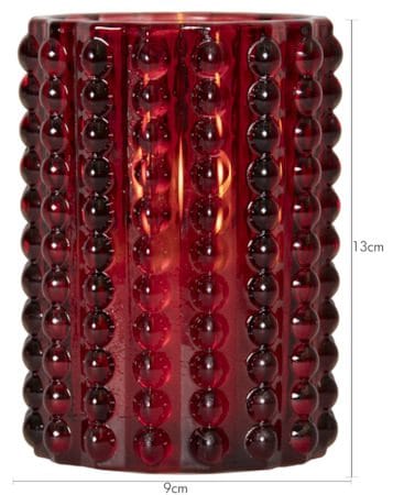 Flamme Dotty LED Ljus 9 cm - röd - Belysning - Dekorationsbelysning - Dekorationsbelysning inomhus - Batteridrivna ljus
