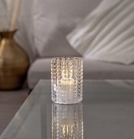 Flamme Dotty LED Ljus 9 cm - transparent - Belysning - Dekorationsbelysning - Dekorationsbelysning inomhus - Batteridrivna ljus