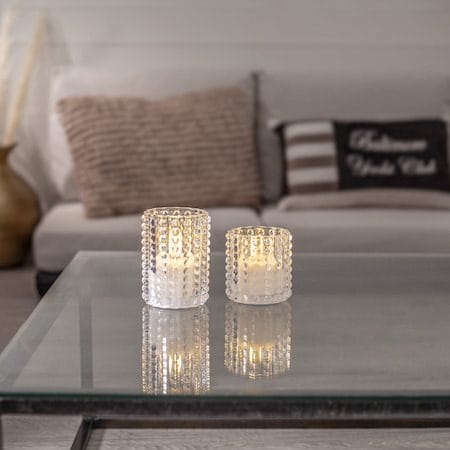 Flamme Dotty LED Ljus 9 cm - transparent - Belysning - Dekorationsbelysning - Dekorationsbelysning inomhus - Batteridrivna ljus