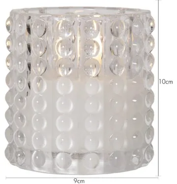 Flamme Dotty LED Ljus 9 cm - transparent - Belysning - Dekorationsbelysning - Dekorationsbelysning inomhus - Batteridrivna ljus