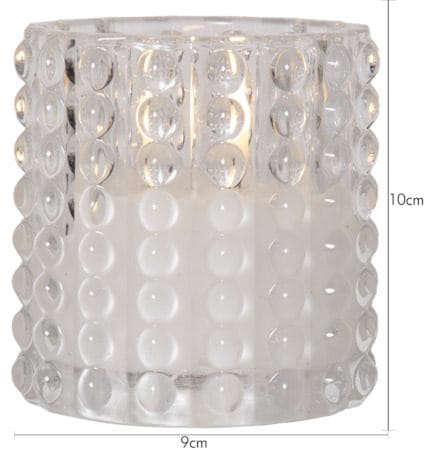 Flamme Dotty LED Ljus 9 cm - transparent - Belysning - Dekorationsbelysning - Dekorationsbelysning inomhus - Batteridrivna ljus