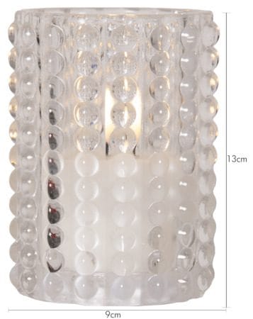 Flamme Dotty LED Ljus 9 cm - transparent - Belysning - Dekorationsbelysning - Dekorationsbelysning inomhus - Batteridrivna ljus