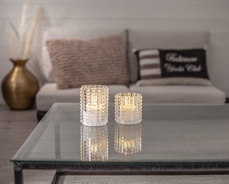 Flamme Dotty LED Ljus 9 cm - transparent - Belysning - Dekorationsbelysning - Dekorationsbelysning inomhus - Batteridrivna ljus