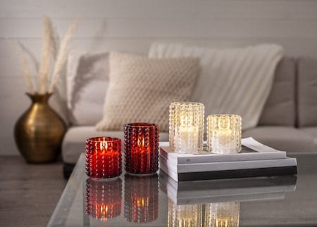 Flamme Dotty LED Ljus 9 cm - transparent - Belysning - Dekorationsbelysning - Dekorationsbelysning inomhus - Batteridrivna ljus