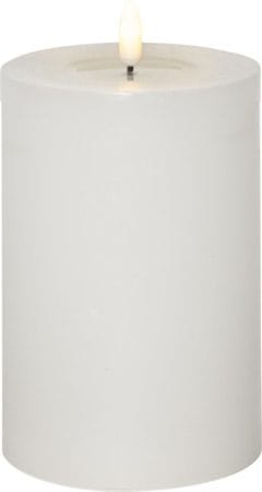 Flamme Flow Big LED Blockljus 17,5 cm - vit - Belysning - Dekorationsbelysning - Dekorationsbelysning inomhus - Batteridrivna ljus