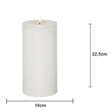 Flamme Flow Big LED Blockljus 22,5 cm - vit - Belysning - Dekorationsbelysning - Dekorationsbelysning inomhus - Batteridrivna ljus