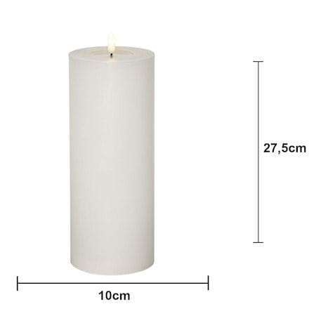Flamme Flow Big LED Blockljus 27,5 cm - vit - Belysning - Dekorationsbelysning - Dekorationsbelysning inomhus - Batteridrivna ljus