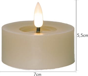 Flamme Flow LED Värmeljus 2-pack 7 cm - beige - Belysning - Dekorationsbelysning - Dekorationsbelysning inomhus - Batteridrivna ljus