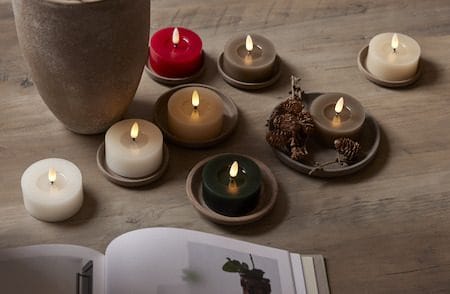 Flamme Flow LED Värmeljus 2-pack 7 cm - vit - Belysning - Dekorationsbelysning - Dekorationsbelysning inomhus - Batteridrivna ljus