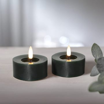 Flamme Flow LED Värmeljus 2-pack 7 cm - grön - Belysning - Dekorationsbelysning - Dekorationsbelysning inomhus - Batteridrivna ljus