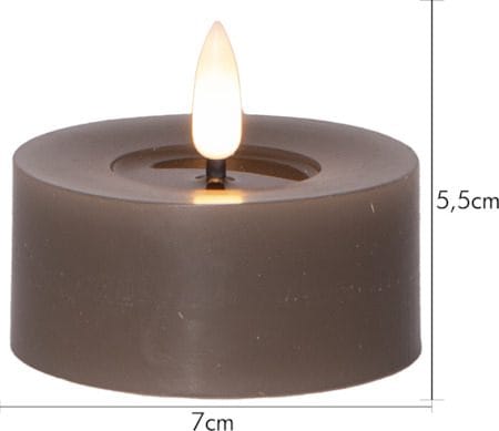 Flamme Flow LED Värmeljus 2-pack 7 cm - mullvad - Belysning - Dekorationsbelysning - Dekorationsbelysning inomhus - Batteridrivna ljus