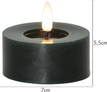 Flamme Flow LED Värmeljus 2-pack 7 cm - grön - Belysning - Dekorationsbelysning - Dekorationsbelysning inomhus - Batteridrivna ljus
