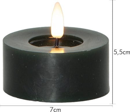Flamme Flow LED Värmeljus 2-pack 7 cm - grön - Belysning - Dekorationsbelysning - Dekorationsbelysning inomhus - Batteridrivna ljus