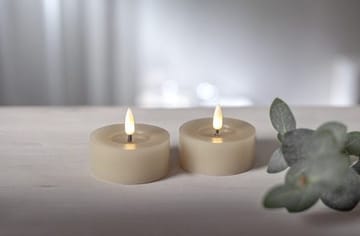 Flamme Flow LED Värmeljus 2-pack 7 cm - beige - Belysning - Dekorationsbelysning - Dekorationsbelysning inomhus - Batteridrivna ljus